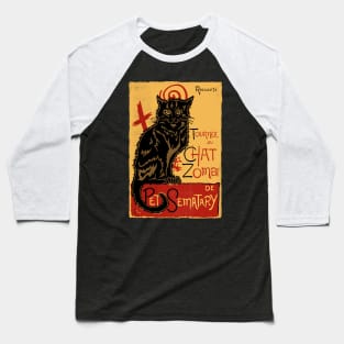 Chat Zombi (Collab w/ Demonigote) Baseball T-Shirt